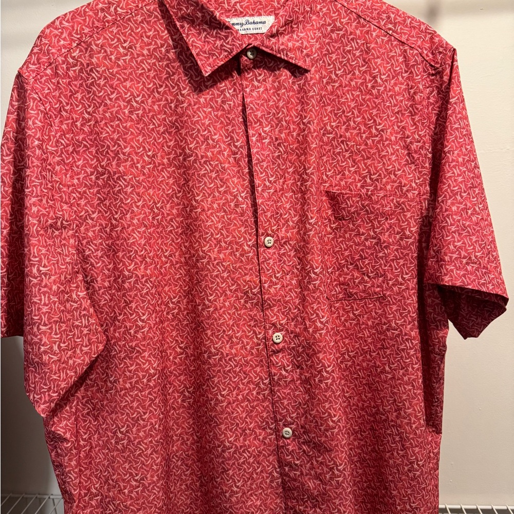 Tommy Bahama Red Patterned Men's Shirt